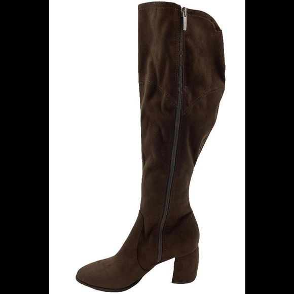 Marc Fisher Wide Calf Tall Shaft Boots Lella Brown - Wide - Picture 2 of 5